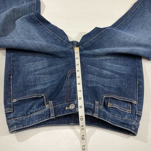 Vintage Talbots Jeans Women’s 4 Blue Denim Straight Leg Embroidered Y2K Pockets - Picture 10 of 12